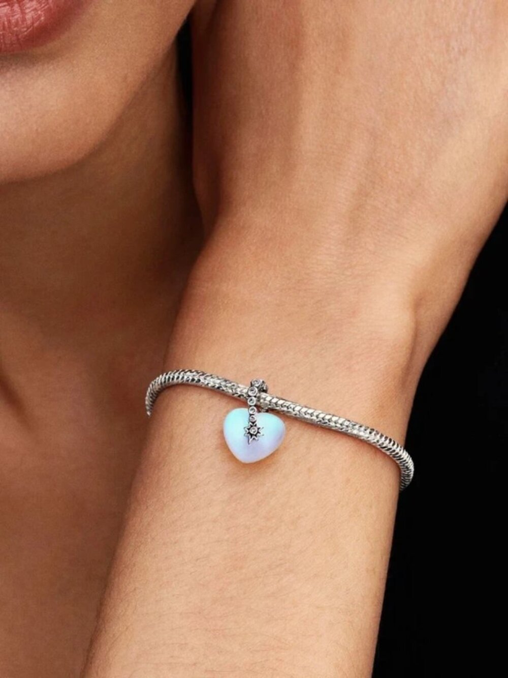 Shooting Star Dangle Heart Charm from Pandora
